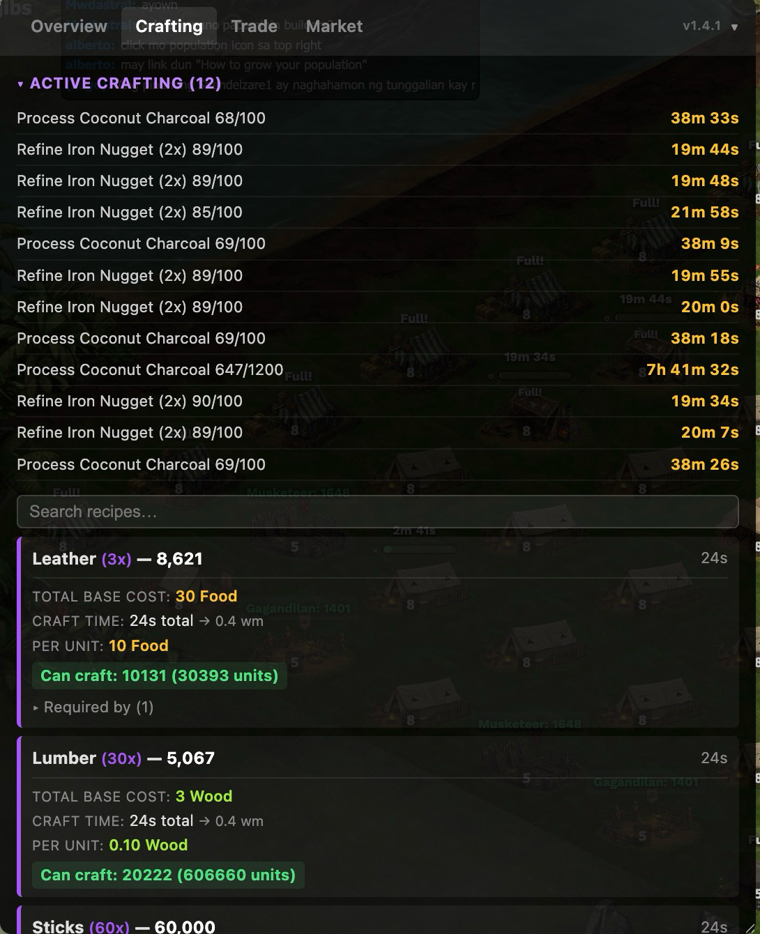 Crafting Tracker