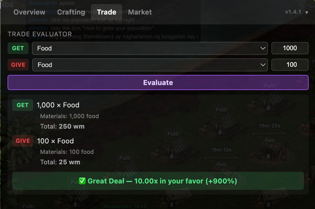 Trade Evaluator
